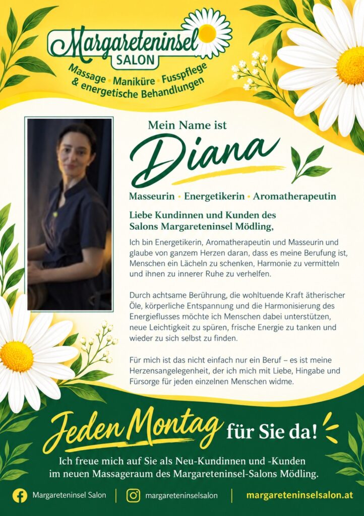 Diana's Massageangebot Flyer Vorderseite